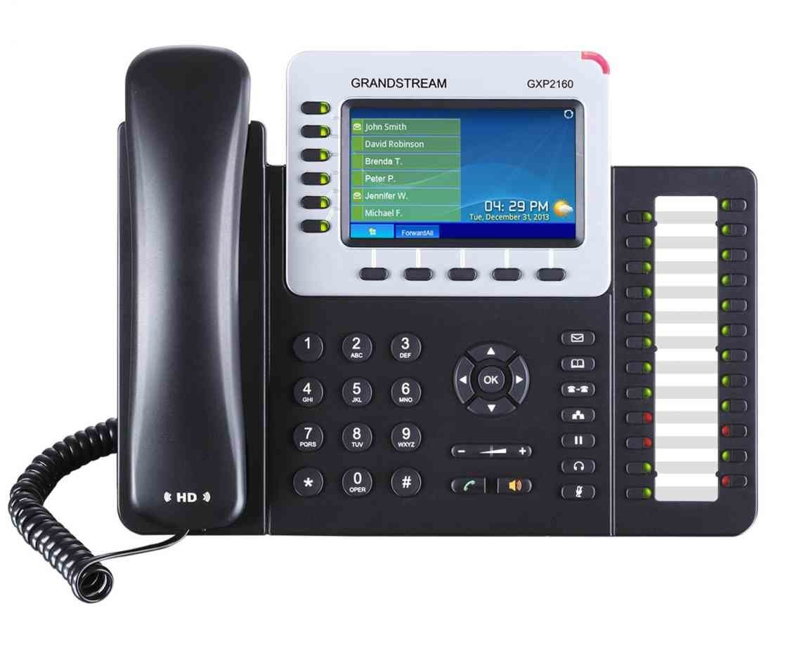 Grandstream GXP2160, juodas kaina ir informacija | Stacionarūs telefonai | pigu.lt
