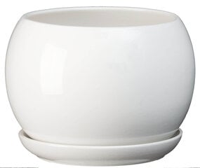 Keramikinis vazonas Burbulas 2 (baltas) kaina ir informacija | Vazonai | pigu.lt