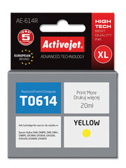 Kasetė rašaliniams spausdintuvams „Activejet AE-614R" skirta Epson T0614, XL, 20 ml., geltona kaina ir informacija | Kasetės rašaliniams spausdintuvams | pigu.lt