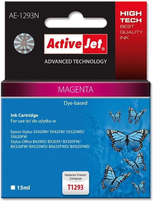 Activejet AE-1293N (Epson T1293), raudona kaina ir informacija | Kasetės rašaliniams spausdintuvams | pigu.lt