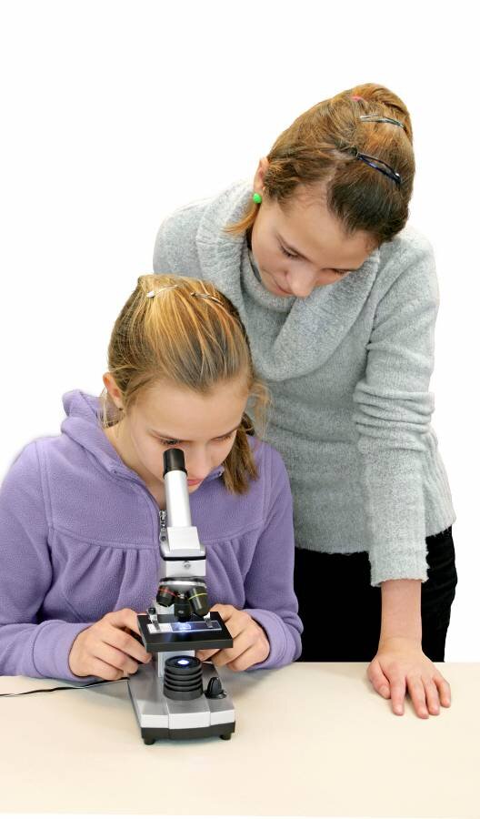 Mikroskopas BRESSER JUNIOR 40X-1024X su dėklu цена и информация | Teleskopai ir mikroskopai | pigu.lt