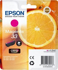 Картридж совместимый с чернилами Epson T33: Цвет - розовый цена и информация | Картриджи для струйных принтеров | pigu.lt