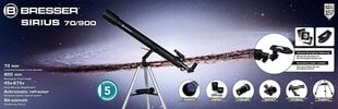 Bresser Sirius 70/900 AZ цена и информация | Телескопы и микроскопы | pigu.lt