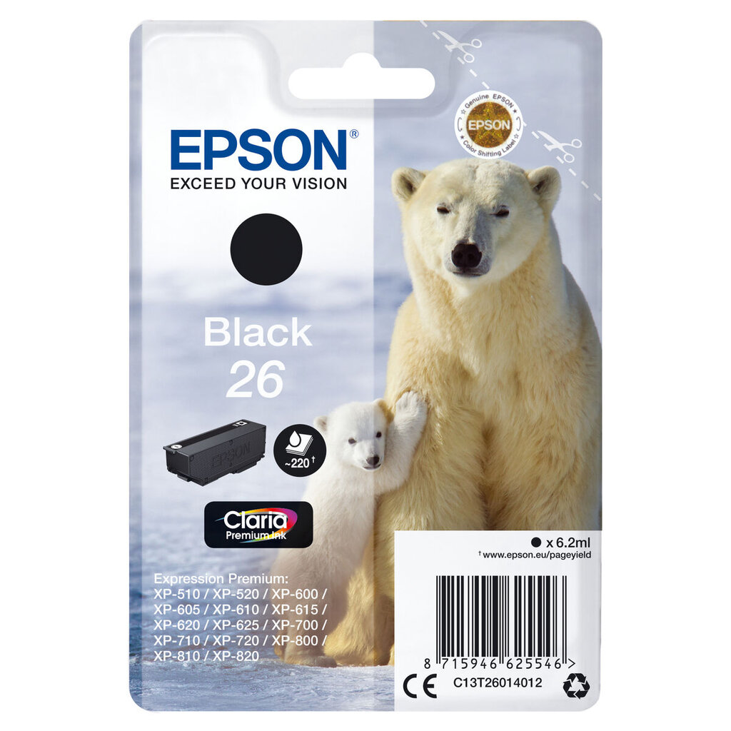 Epson C13T26014022 цена и информация | Kasetės rašaliniams spausdintuvams | pigu.lt