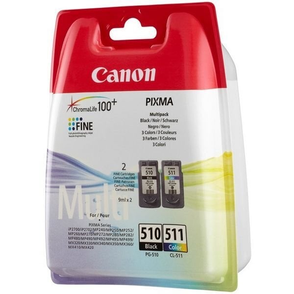 Rašalo kasetė Canon PG-510/CL511 цена и информация | Kasetės rašaliniams spausdintuvams | pigu.lt