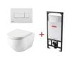 WC komplektas Ravak: WC potinkinis rėmas + klozetas + mygtukas + Soft Close dangtis kaina ir informacija | Klozetai | pigu.lt