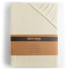 DecoKing jersey Amber Beige простынь с резинкой,180x200 или 200x200 cм цена и информация | Простыни | pigu.lt