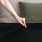 DecoKing jersey Amber Black paklodė su guma čiužiniui, 200x220 cm цена и информация | Paklodės | pigu.lt