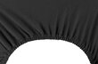 DecoKing jersey Amber Black paklodė su guma čiužiniui, 180x200 cm цена и информация | Paklodės | pigu.lt