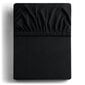 DecoKing jersey Amber Black paklodė su guma čiužiniui, 160x200 cm цена и информация | Paklodės | pigu.lt