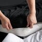 DecoKing jersey Amber Black paklodė su guma čiužiniui, 160x200 cm kaina ir informacija | Paklodės | pigu.lt