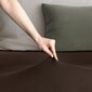 DecoKing jersey Amber Chocolate paklodė su guma čiužiniui, 180x200 arba 200x200 cm kaina ir informacija | Paklodės | pigu.lt