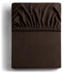 DecoKing jersey Amber Chocolate paklodė su guma čiužiniui, 140x200 cm kaina ir informacija | Paklodės | pigu.lt