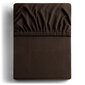 DecoKing jersey Amber Chocolate paklodė su guma čiužiniui, 140x200 cm цена и информация | Paklodės | pigu.lt