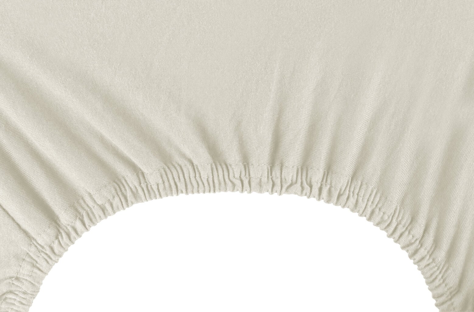 DecoKing jersey Amber Cream paklodė su guma čiužiniui, 200x220 cm kaina ir informacija | Paklodės | pigu.lt