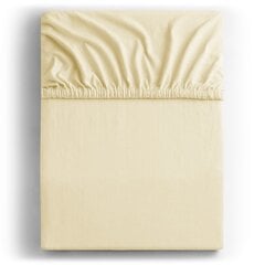 DecoKing jersey Amber Cream paklodė su guma čiužiniui, 160x200 cm kaina ir informacija | Paklodės | pigu.lt