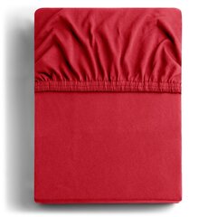 DecoKing jersey Amber Red paklodė su guma čiužiniui, 180x200 arba 200x200 cm kaina ir informacija | Paklodės | pigu.lt