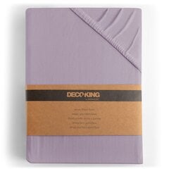 DecoKing jersey Amber Violet простынь с резинкой для матраса, 60 x 200 см цена и информация | Простыни | pigu.lt