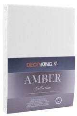 DecoKing jersey Amber White paklodė su guma čiužiniui, 240x200 cm kaina ir informacija | Paklodės | pigu.lt
