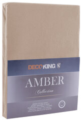 DecoKing jersey Amber Cappuccino paklodė su guma čiužiniui, 240x200 cm kaina ir informacija | Paklodės | pigu.lt