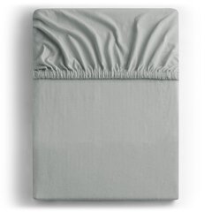 DecoKing jersey Amber Steel paklodė su guma čiužiniui, 180x200 cm kaina ir informacija | Paklodės | pigu.lt