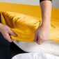 DecoKing jersey Amber Orange paklodė su guma čiužiniui, 220x200 cm kaina ir informacija | Paklodės | pigu.lt