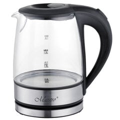 Feel-Maestro MR062 electric kettle 1.2 L Black, Transparent 1630 W цена и информация | Электрочайники | pigu.lt