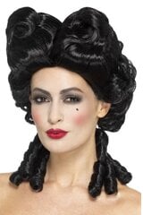 Готический барокко парик, черный цена и информация | Карнавальные костюмы | pigu.lt