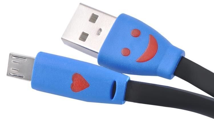 Micro USB - USB "Smile & Love" kaina ir informacija | Laidai telefonams | pigu.lt