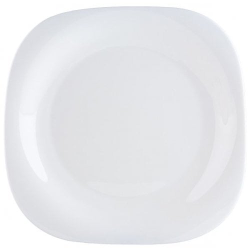 Kvadratinė balta lėkštė Luminarc Carine, 26.5 cm