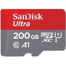 Atminties kortelė Sandisk microSDHC 200 GB (SDSQUAR-200G-GN6MA) kaina ir informacija | Atminties kortelės telefonams | pigu.lt