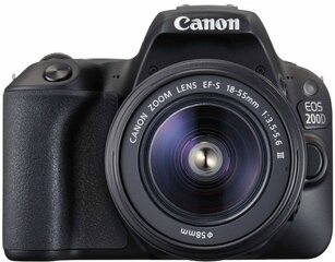 Canon EOS 200D + 18-55mm DC III Kit цена и информация | Цифровые фотоаппараты | pigu.lt