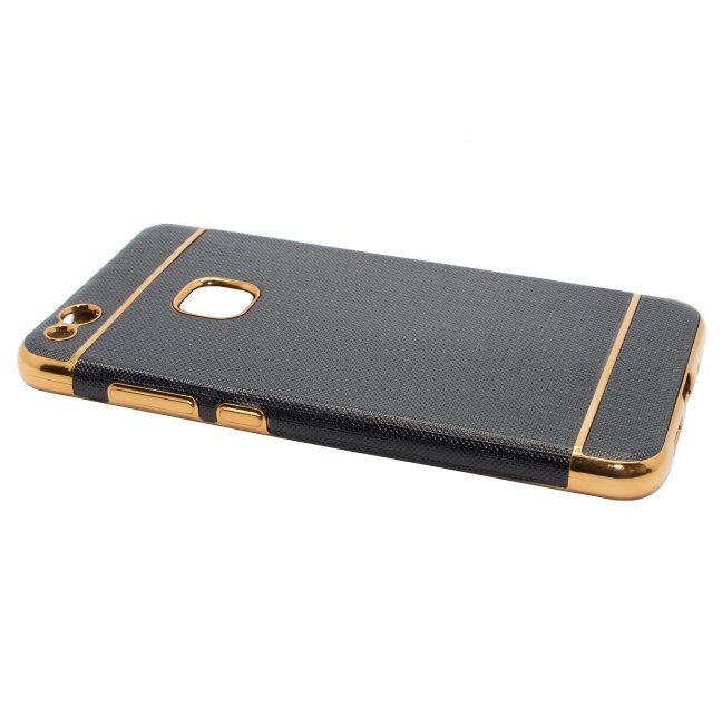 Mocco Exclusive Crown Back Case Silicone Case With Golden Elements for Huawei P8 / P9 Lite (2017) Black kaina ir informacija | Telefono dėklai | pigu.lt