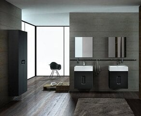Высокий шкаф-пенал для ванной комнаты Kolo Twins 180 см, серый цена и информация | Шкафчики для ванной | pigu.lt