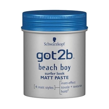 Matinė plaukų modeliavimo pasta Schwarzkopf Got2b Beach Boy, 100 ml kaina ir informacija | Plaukų formavimo priemonės | pigu.lt