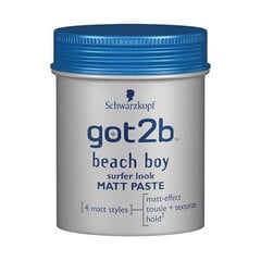 Matinė plaukų modeliavimo pasta Schwarzkopf Got2b Beach Boy 100 ml kaina ir informacija | Plaukų formavimo priemonės | pigu.lt
