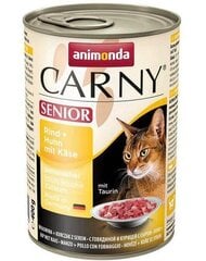 Консервы для кошек Animonda Carny Senior с говядиной, курицей и сыром, 400 г цена и информация | Консервы для кошек | pigu.lt