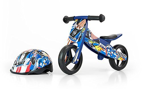 Balansinis triratukas/dviratukas Milly Mally Jake Blue Cars, mėlynas kaina ir informacija | Balansiniai dviratukai | pigu.lt
