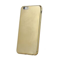 Mocco Carbon Premium Series Back Case Silicone For Samsung A320 Galaxy A3 (2016) Gold kaina ir informacija | Telefono dėklai | pigu.lt
