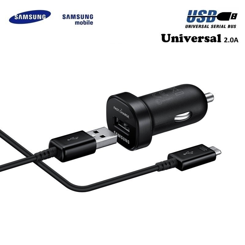 Samsung EP-LN930 Universal 2A 18W USB Car Quick Charger + Type C Data & Charger S8 / S8+ Cable Black (OEM) цена и информация | Krovikliai telefonams | pigu.lt