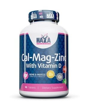 Пищевая добавка Haya Labs Calcium Magnesium & Zinc with Vitamin D, 90 таблеток цена и информация | Витамины | pigu.lt