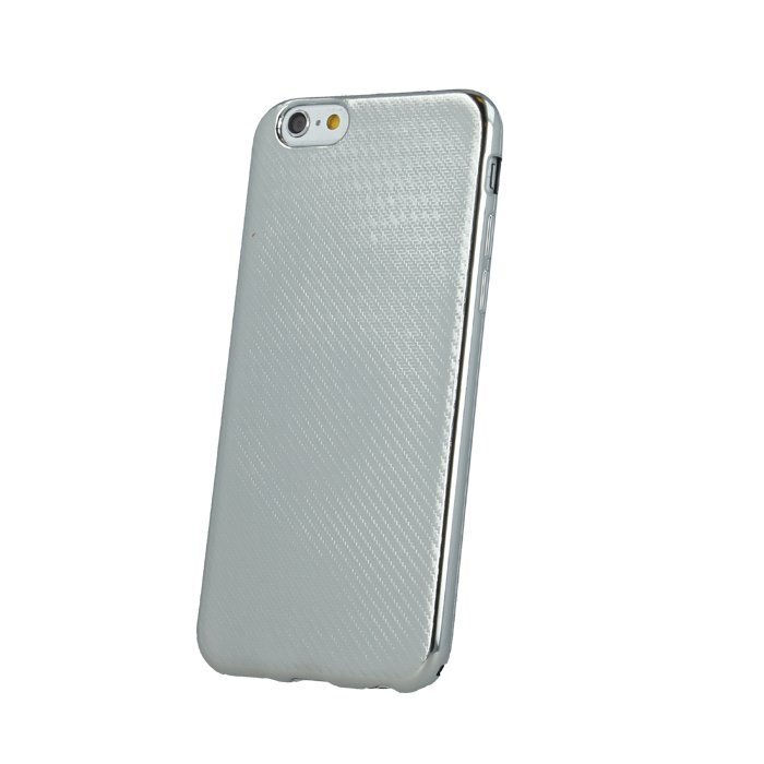 Mocco Carbon Premium Series Back Case Silicone For Samsung G920 Galaxy S6 Silver kaina ir informacija | Telefono dėklai | pigu.lt