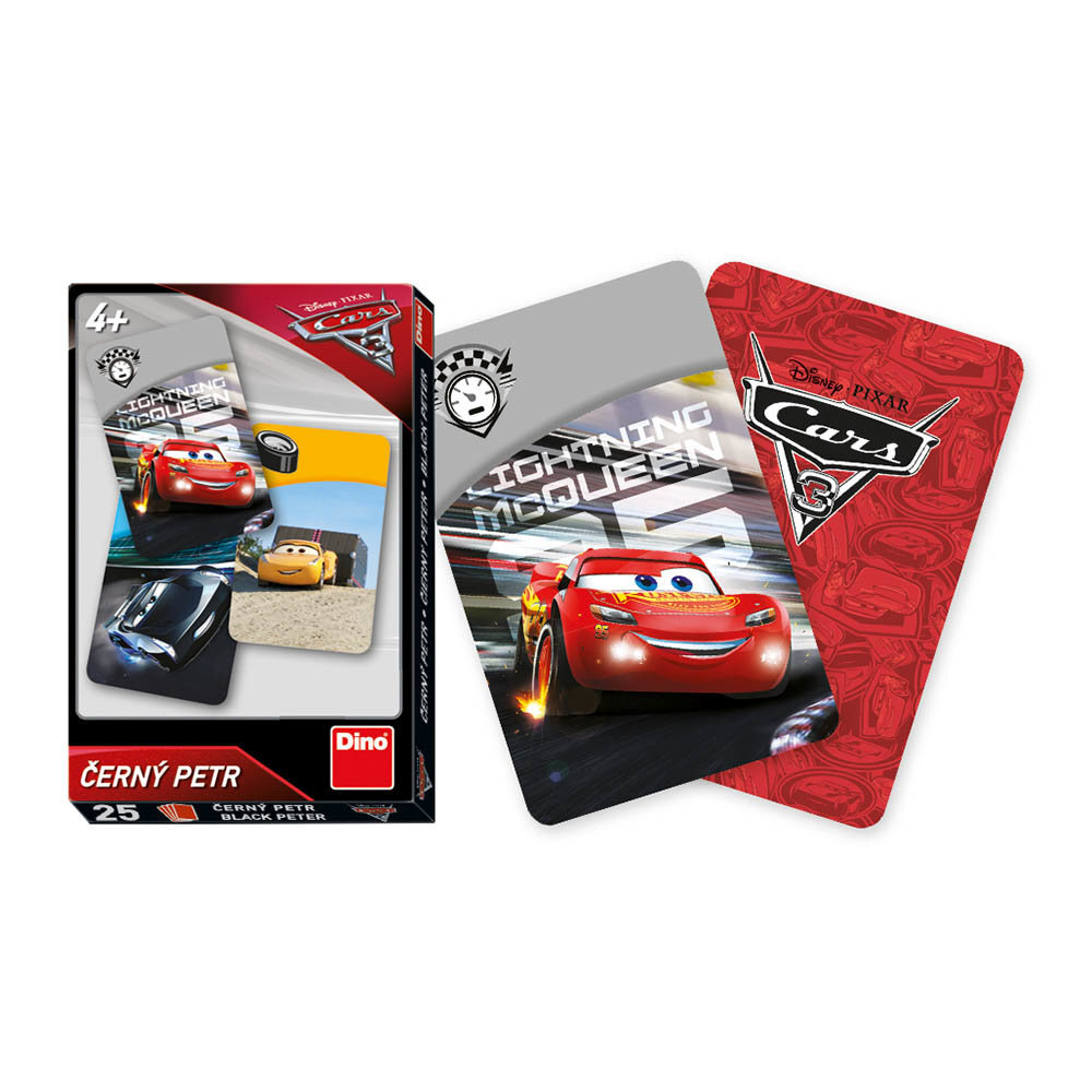 Kortų žaidimas Juodasis Peteris DINO Cars 3 (Žaibas Makvynas), 605916 kaina ir informacija | Stalo žaidimai, galvosūkiai | pigu.lt