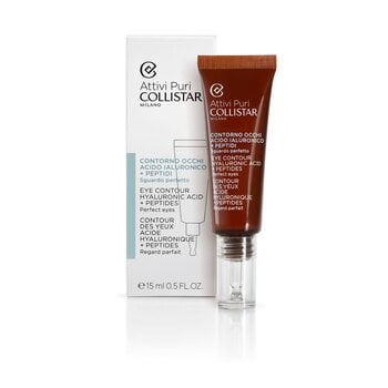 Paakių kremas su hialuronu ir peptidais Collistar Eye Contour Hyaluronic Acid + Peptides, 15 ml kaina ir informacija | Paakių kremai, serumai | pigu.lt