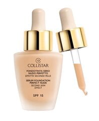 Skystas makiažo pagrindas Collistar Second Skin Effect SPF15 30 ml, 2 Beige цена и информация | Пудры, базы под макияж | pigu.lt