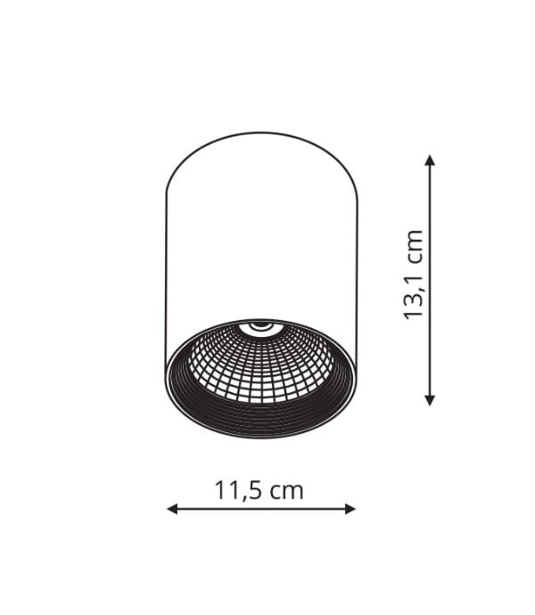 Light Prestige šviestuvas Zovo 1 black LED kaina ir informacija | Lubiniai šviestuvai | pigu.lt