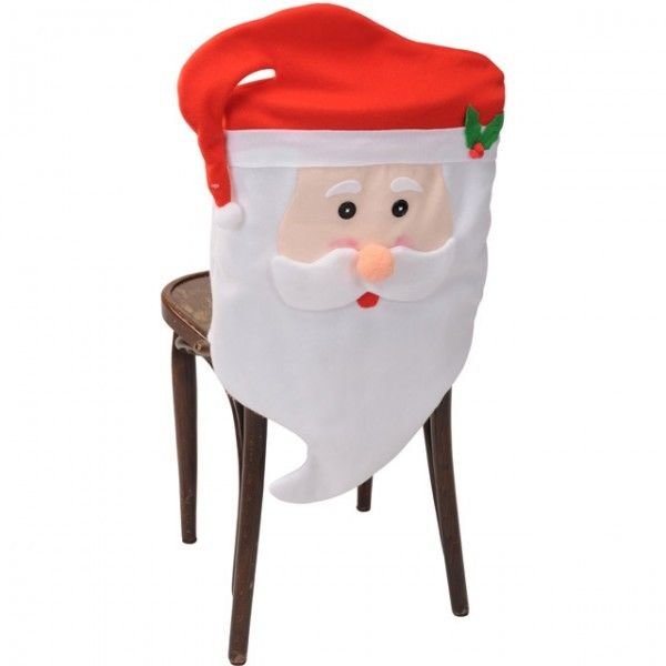 Kalėdinis kėdės papuošimas Kalėdų senis