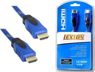 Lexton (RTV002585), HDMI - HDMI, 1.5 m kaina ir informacija | Kabeliai ir laidai | pigu.lt