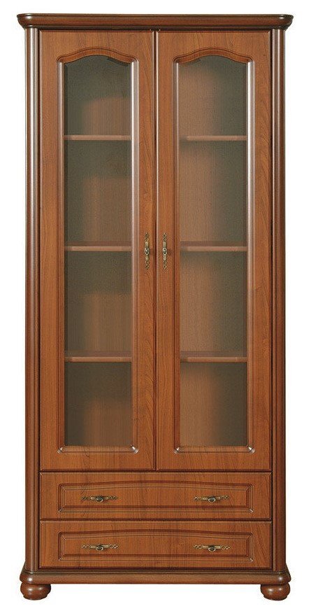 Dviejų durų vitrina Natalia, ruda kaina ir informacija | Vitrinos, indaujos | pigu.lt