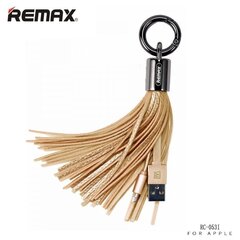Remax RC-053i Дизайн Брелок для ключей с Apple Lightning кабелемданных и заряда  (MD818) Золотой цена и информация | Брелоки | pigu.lt